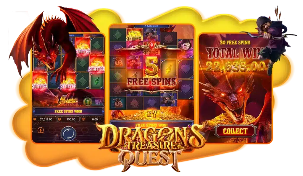 ฟีเจอร์พิเศษ แจกรางวัลโบนัสในเกม Dragon’s Treasure Quest